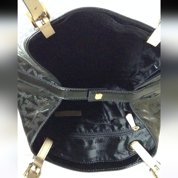 Pristine Michael Kors Jet Set Tote in Mirror Metallic Black - Picture 3 of 11